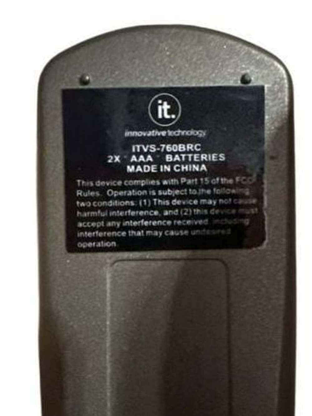 Innovative Technology ITVS-760BRC Remote Control - Picture 3 of 3